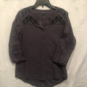 Kuhl Pullover Women's Shirt V-Neck Purple, Tunic, 3/4 Sleeve, Size Small S